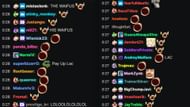 Twitch chat reacting to Lacari's hilarious statement (Screenshot via Twitch/Mizkif)